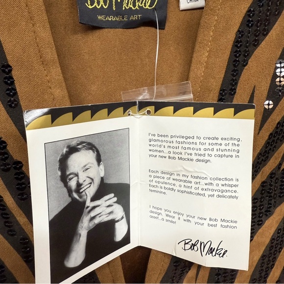 Bob Mackie Wearable Art Faux Suede Front-Zip Jacket with Sequin Detail - Picture 4 of 8